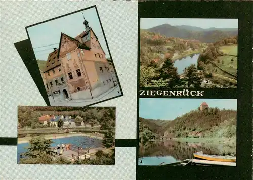 AK / Ansichtskarte 73938615 Ziegenrueck_Saale_Thueringen Rathaus Bad Saale Jugendherberge Theo Neubauer