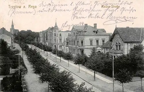 AK / Ansichtskarte 73939480 Treptow_Rega_Trzebiatow_Pommern_PL Kaiser Strasse