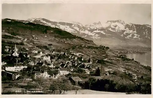 AK / Ansichtskarte  Chexbres_VD Panorama Alpen