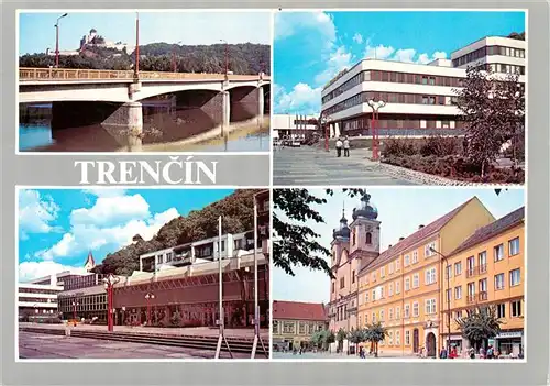 AK / Ansichtskarte 73940139 Trencin_Trentschinteplitz_SK Motive Stadtzentrum Bruecke