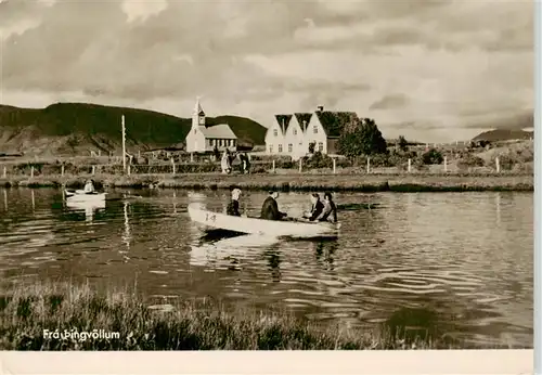 AK / Ansichtskarte 73940790 Bingvoellum_Iceland Panorama Gondelteich Kirche