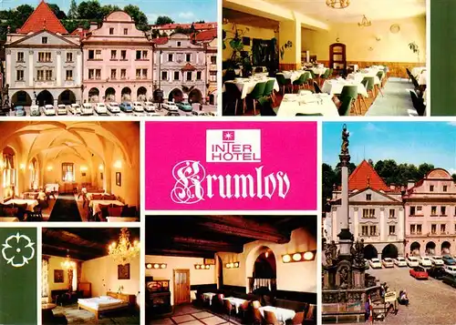 AK / Ansichtskarte 73942045 Cesky_Krumlov_Krumau_Moldau_CZ Interhotel Krumlov Gastraeume Zimmer Marktplatz