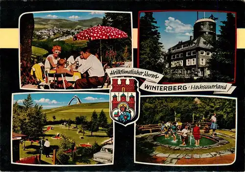 AK / Ansichtskarte 73942558 Winterberg__Hochsauerland_NRW Gaestehaus auf der Wallme und Stadtschaenke Minigolf Wassertretanlage