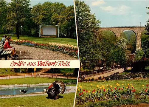 AK / Ansichtskarte 73942918 Velbert Konzertpavillon im Kurpark Teich Bruecke