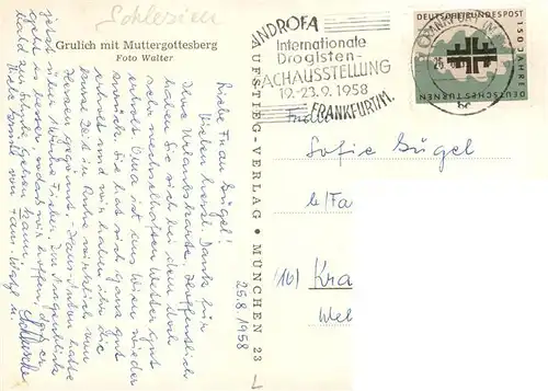 AK / Ansichtskarte 73943794 Grulich_Sudetengau_Kraliky_CZ mit Muttergottesberg