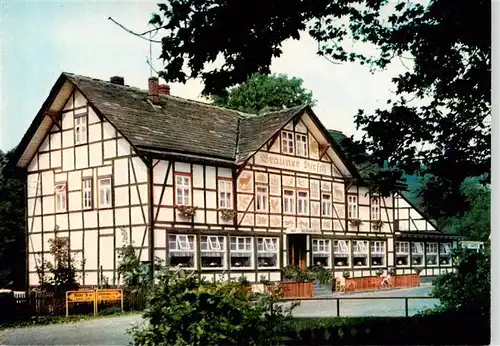 AK / Ansichtskarte 73944034 Neuhaus_Solling Hotel Brauner Hirsch Fachwerkhaus