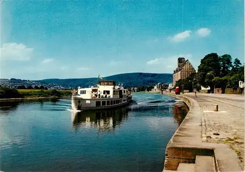 AK / Ansichtskarte 73944346 Holzminden_Weser_Niedersachsen Weserkai Dampfer