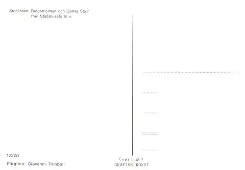 AK / Ansichtskarte 73944738 Stockholm__Sweden Riddarholmen och Gamla Stan fran Stadshuset torn