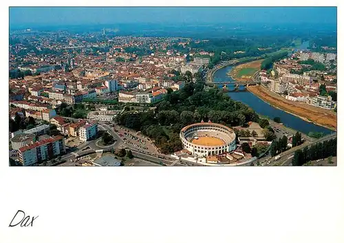 AK / Ansichtskarte  Les_Landes_La_Lande_Region Vue aérienne de la ville Arènes et les bords de l'Adour