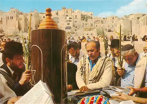 AK / Ansichtskarte 73945735 Jerusalem__Yerushalayim_Israel Hoshana Rabba prayer at the Western Wall