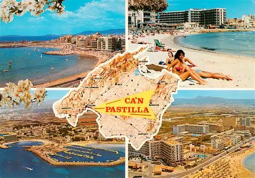 AK / Ansichtskarte 73945871 Can_Pastilla_Palma_de_Mallorca_ES Kuestenpanorama Strand Hotels Hafen Luftaufnahme