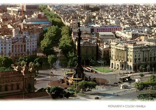 AK / Ansichtskarte 73946057 Barcelona_Cataluna_ES Vista de Colón y Rambla