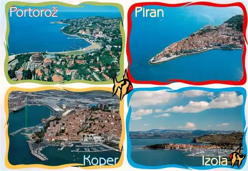 AK / Ansichtskarte 73946066 Portoroz_Portorose_Piran_Istrien_Slovenia Piran Koper Izola Panorama slovenische Kuestenstaedte