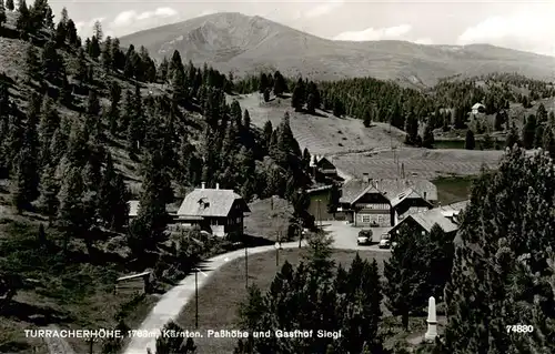 AK / Ansichtskarte 73947195 Turracherhoehe_1783m_Kaernten_Steiermark Passhoehe und Gasthof Siegl