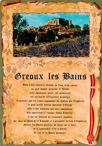 AK / Ansichtskarte  Greoux-les-Bains_04_Alpes-de-Haute-Provence Chateau 