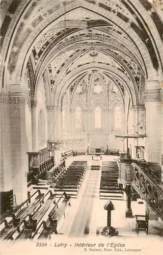 AK / Ansichtskarte  Lutry_VD Interieur de l´Eglise Kirche innen