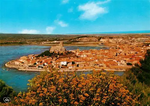 AK / Ansichtskarte  Gruissan_11_Aude Vue panoramique sur le village au fond Port Gruissan