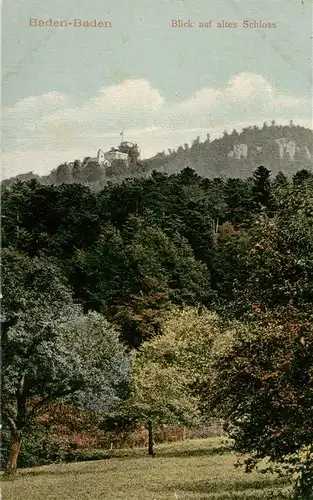 AK / Ansichtskarte 73948839 Baden-Baden Blick auf altes Schloss