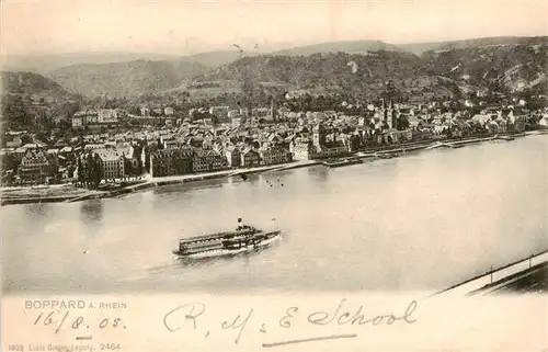 AK / Ansichtskarte 73949003 Boppard_Rhein_Rheinland-Pfalz Panorama Blick ueber den Rhein