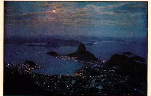 AK / Ansichtskarte 73949010 Rio_de_Janeiro_Brazil at night aerial view