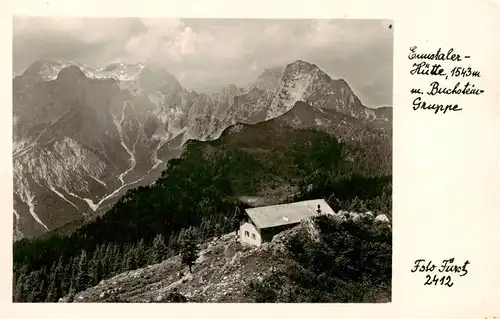 AK / Ansichtskarte 73949025 Weng_Gesaeuse_Steiermark Ennstaler Huette mit Buchsteingruppe Alpen