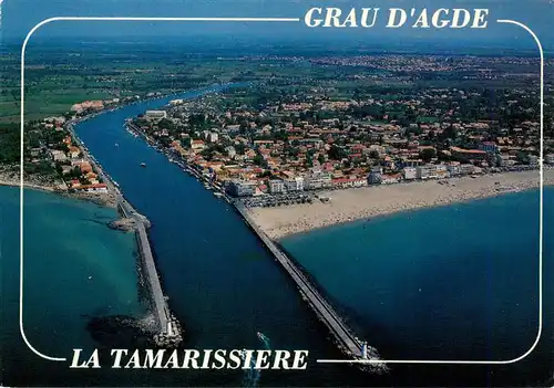 AK / Ansichtskarte  Grau_d_Agde_Le_34_Herault La Tamarissiere Lembourchure de lHerault Vue aerienne