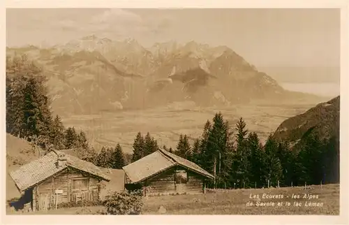 AK / Ansichtskarte  Les_Ecovets_Chesieres_VD Les Alpes de Savoie et le lac Leman