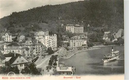 AK / Ansichtskarte  Brunnen_Vierwaldstaettersee_SZ Quai