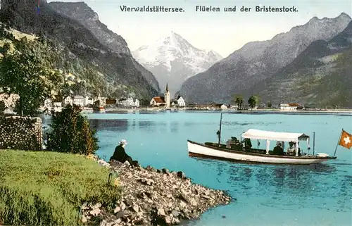 AK / Ansichtskarte  Flueelen_Vierwaldstaettersee_UR mit Bristenstock