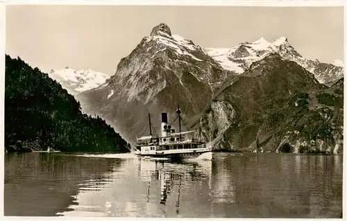 AK / Ansichtskarte  Urnersee_Brunnen_SZ Panorama Fahrgastschiff