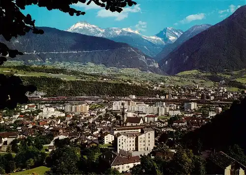 AK / Ansichtskarte  Naters_VS und Brig mit Simplongebiet Monte Leone und Huebschhorn