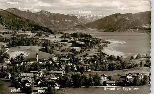 AK / Ansichtskarte 73950971 Gmund_Tegernsee_Bayern Gesamtansicht mit Alpenpanorama