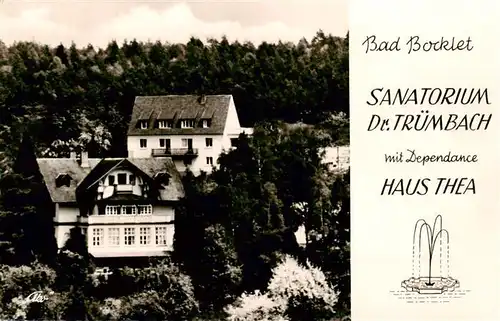 AK / Ansichtskarte 73950994 Bad_Bocklet Sanatorium Dr. Truembach mit Dependance Haus Thea
