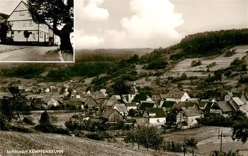 AK / Ansichtskarte 73952279 Kempfenbrunn_Floersbachtal_Hessen Panorama Gasthaus zur Linde