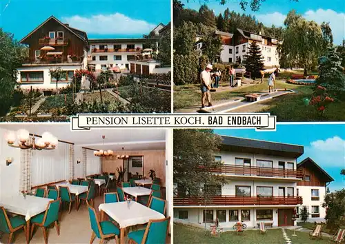 AK / Ansichtskarte 73952724 Bad_Endbach Pension Lisette Koch Gaststube Minigolf