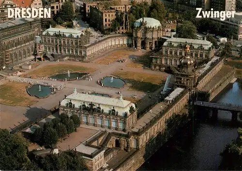 AK / Ansichtskarte 73952804 DRESDEN_Elbe Zwinger Fliegeraufnahme