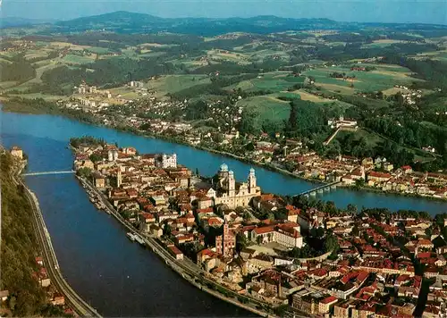 AK / Ansichtskarte 73953279 PAssAU Dreifluessestadt mit Donau Inn und Ilz 