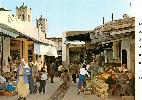 AK / Ansichtskarte 73953693 Nazareth__Israel Market Street Scene of picturesque street life