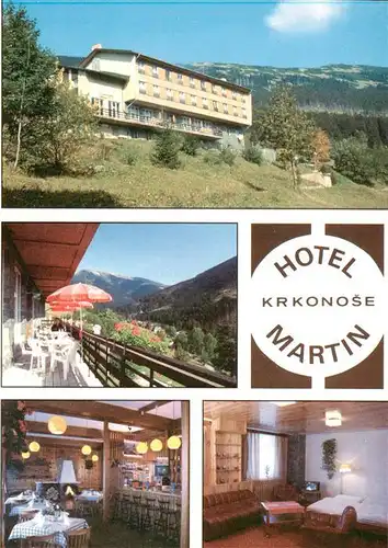 AK / Ansichtskarte 73954495 Spindleruv_Mlyn_Spindelmuehle_Riesengebirge_CZ Hotel Martin Terrasse Gaststube Zimmer