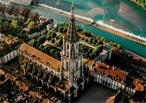 AK / Ansichtskarte  BERN_BE Blick auf Altstadt mit Muenster 15. Jhdt.