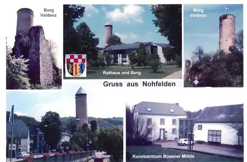 AK / Ansichtskarte 73955206 Nohfelden Burg Veldenz Rathaus und Burg Kunstzentrum Bosener Muehle