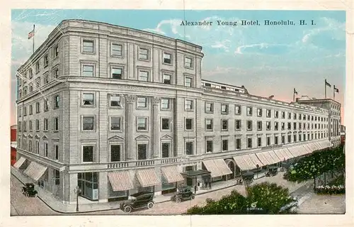 AK / Ansichtskarte 73955763 Honolulu Alexander Young Hotel Illustration