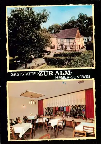 AK / Ansichtskarte 73955812 Sundwig Gaststaette Zur Alm Gaststube