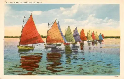 AK / Ansichtskarte 73956075 Nantucket_Massachusetts_USA Rainbow Fleet Kuenstlerkarte