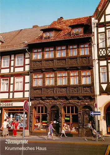 AK / Ansichtskarte 73956307 Wernigerode_Harz Verziertes Haus