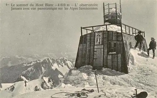 AK / Ansichtskarte  Mont-Blanc__4807m_74_Haute-Savoie Sommet du Mont Blanc Observatoire vue panoramique sur les Alpes Savoisiennes