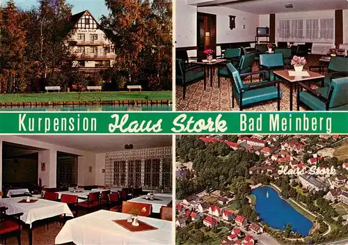 AK / Ansichtskarte 73957933 Bad_Meinberg Kurpension Haus Stork Gastraeume Fliegeraufnahme