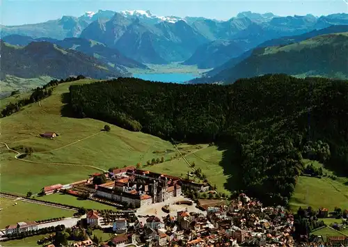 AK / Ansichtskarte  Einsiedeln__SZ Kloster Fliegeraufnahme