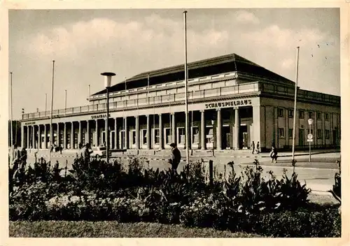 AK / Ansichtskarte 73959354 KARLSRUHE_Baden Stadthalle und Schauspielhaus