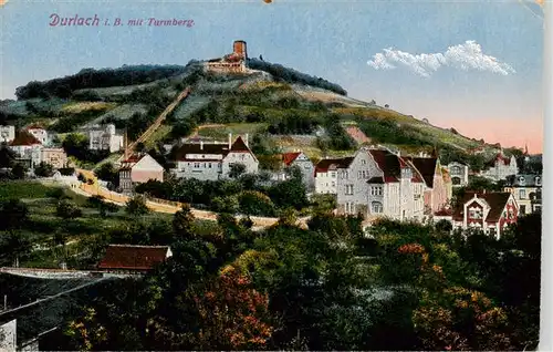 AK / Ansichtskarte 73959571 Durlach_Karlsruhe_Baden Ansicht mit Turmberg